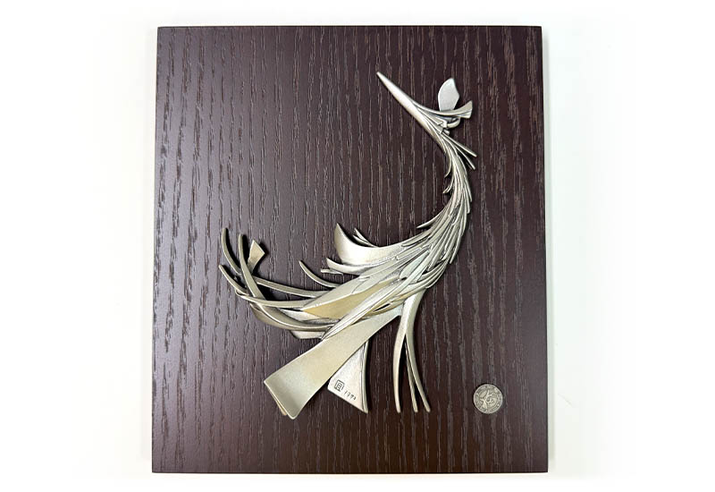 鳳凰來儀瓷版畫-銀色